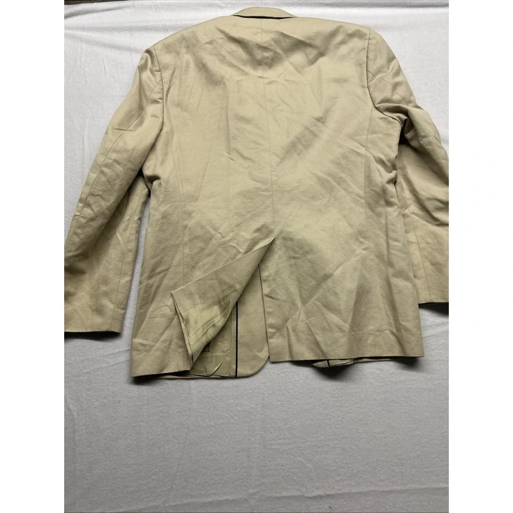 Banana Republic Beige Cotton Linen Blazer Two Button Two Vent‎ 32S